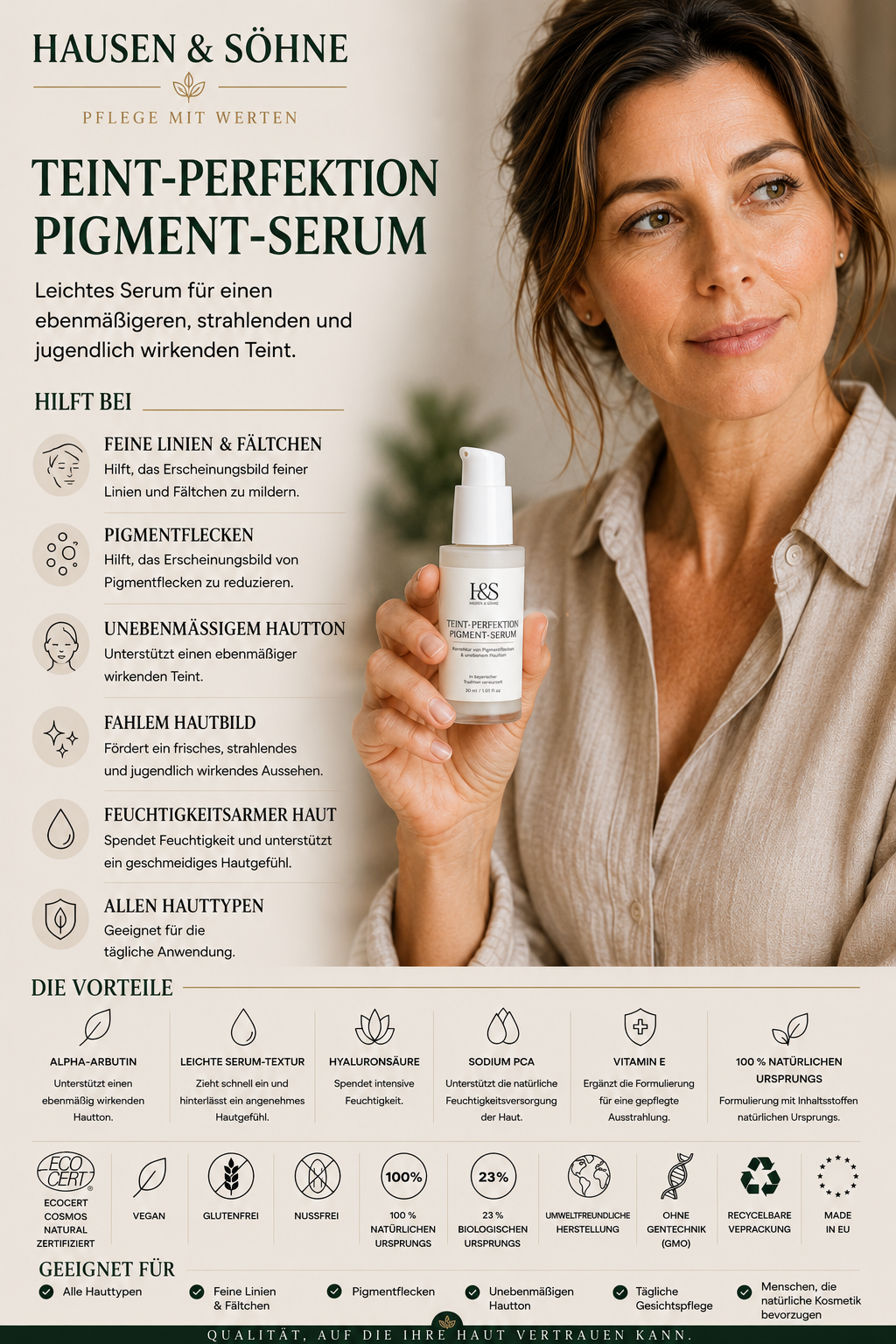 Teint-Perfektion Pigment-Serum für einen ebenmäßigen Hautton | Hausen & Söhne